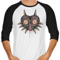 Colorful Mask 3/4 Sleeve Raglan - Adult & Kids T-Shirts, Sweatshirts & Hoodies apparel design preview 1