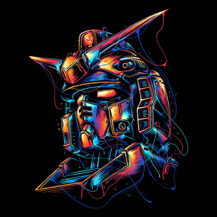 Colorful Mecha Men's Apparel - Adult & Kids T-Shirts, Sweatshirts & Hoodies apparel design preview 2
