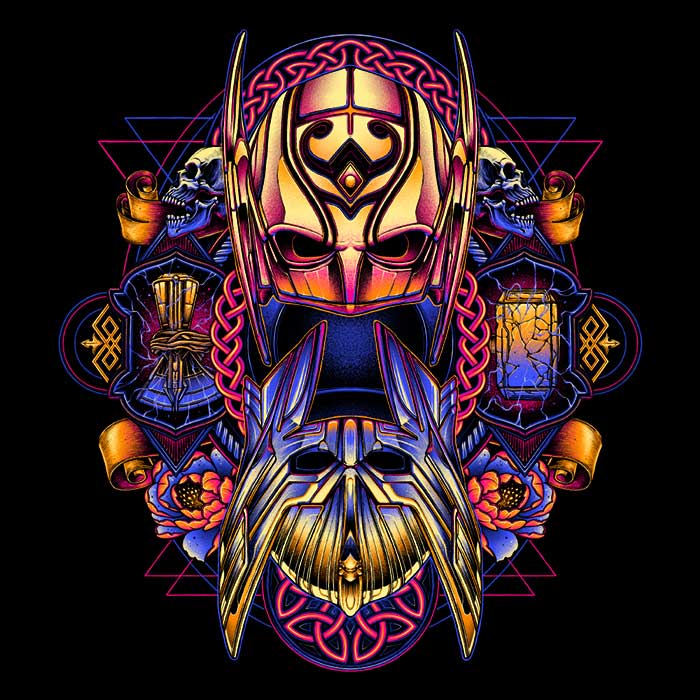 Colorful Thunder Men's Apparel - Adult & Kids T-Shirts, Sweatshirts & Hoodies apparel design preview 2