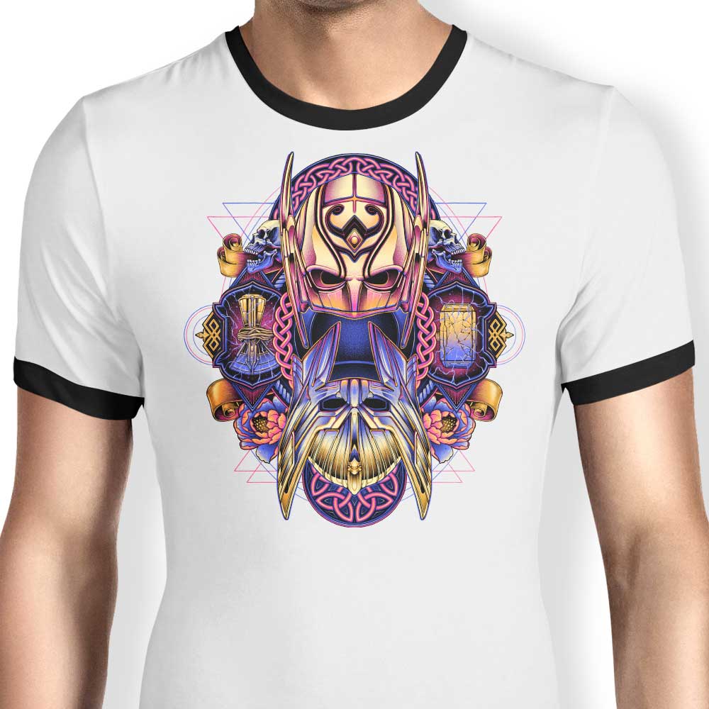 Colorful Thunder Ringer - Adult & Kids T-Shirts, Sweatshirts & Hoodies apparel design preview 1