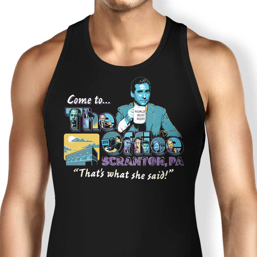 Come to Scranton Tank Top - Adult & Kids T-Shirts, Sweatshirts & Hoodies apparel design preview 1
