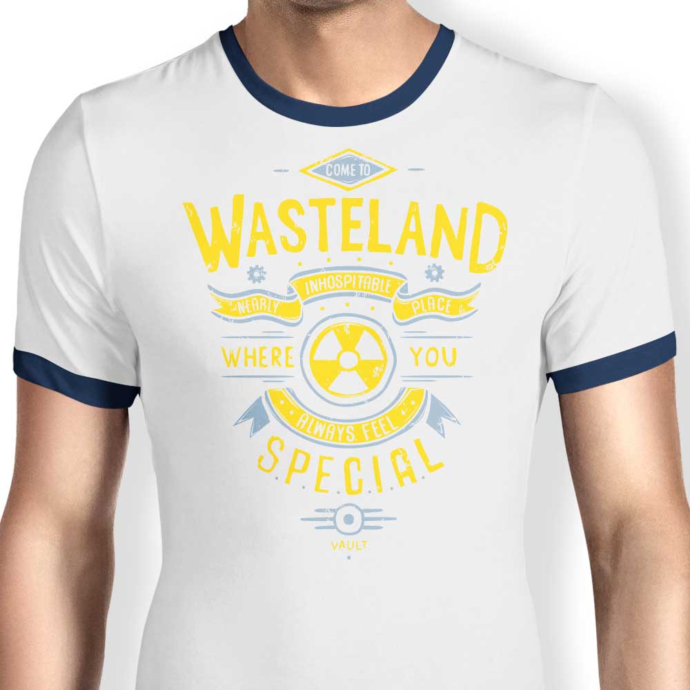 Come to Wasteland Ringer - Adult & Kids T-Shirts, Sweatshirts & Hoodies apparel design preview 1