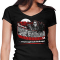 Come to Woodsboro Women's V-Neck - Adult & Kids T-Shirts, Sweatshirts & Hoodies apparel design preview 1