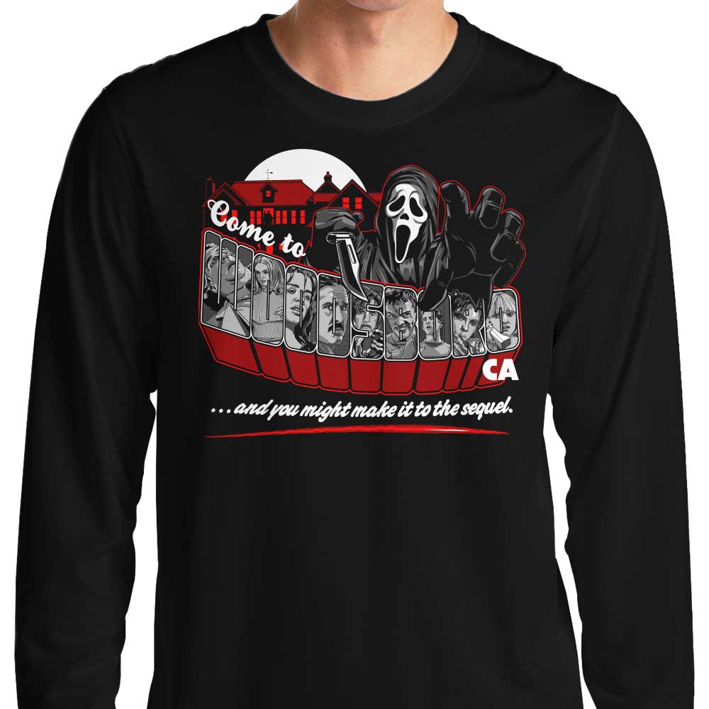 Come to Woodsboro - Adult & Kids T-Shirts, Sweatshirts & Hoodies apparel design preview 1