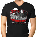 Come to Woodsboro Men's V-Neck - Adult & Kids T-Shirts, Sweatshirts & Hoodies apparel design preview 1