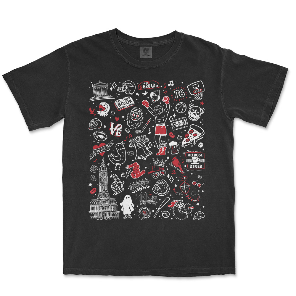 Upsides Doodles Comfort Colors - Adult & Kids T-Shirts, Sweatshirts & Hoodies apparel design preview 1