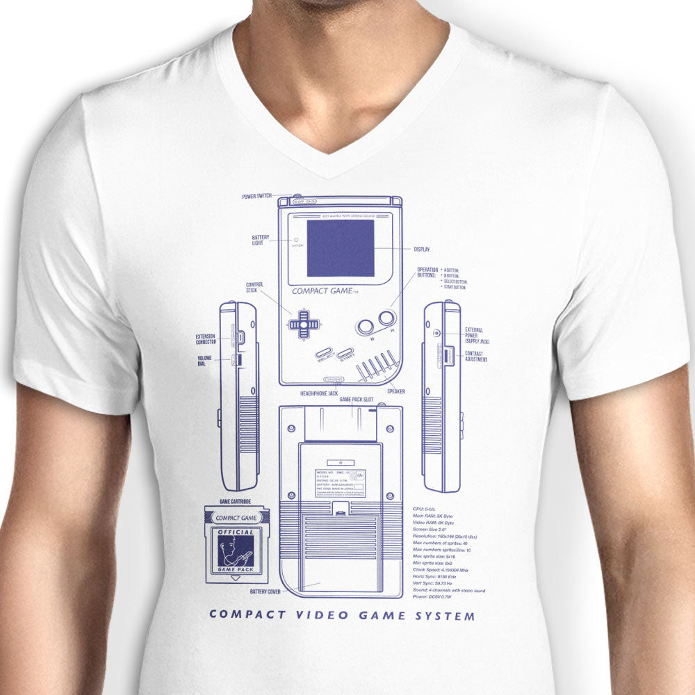Compact Gaming Men's V-Neck - Adult & Kids T-Shirts, Sweatshirts & Hoodies apparel design preview 2