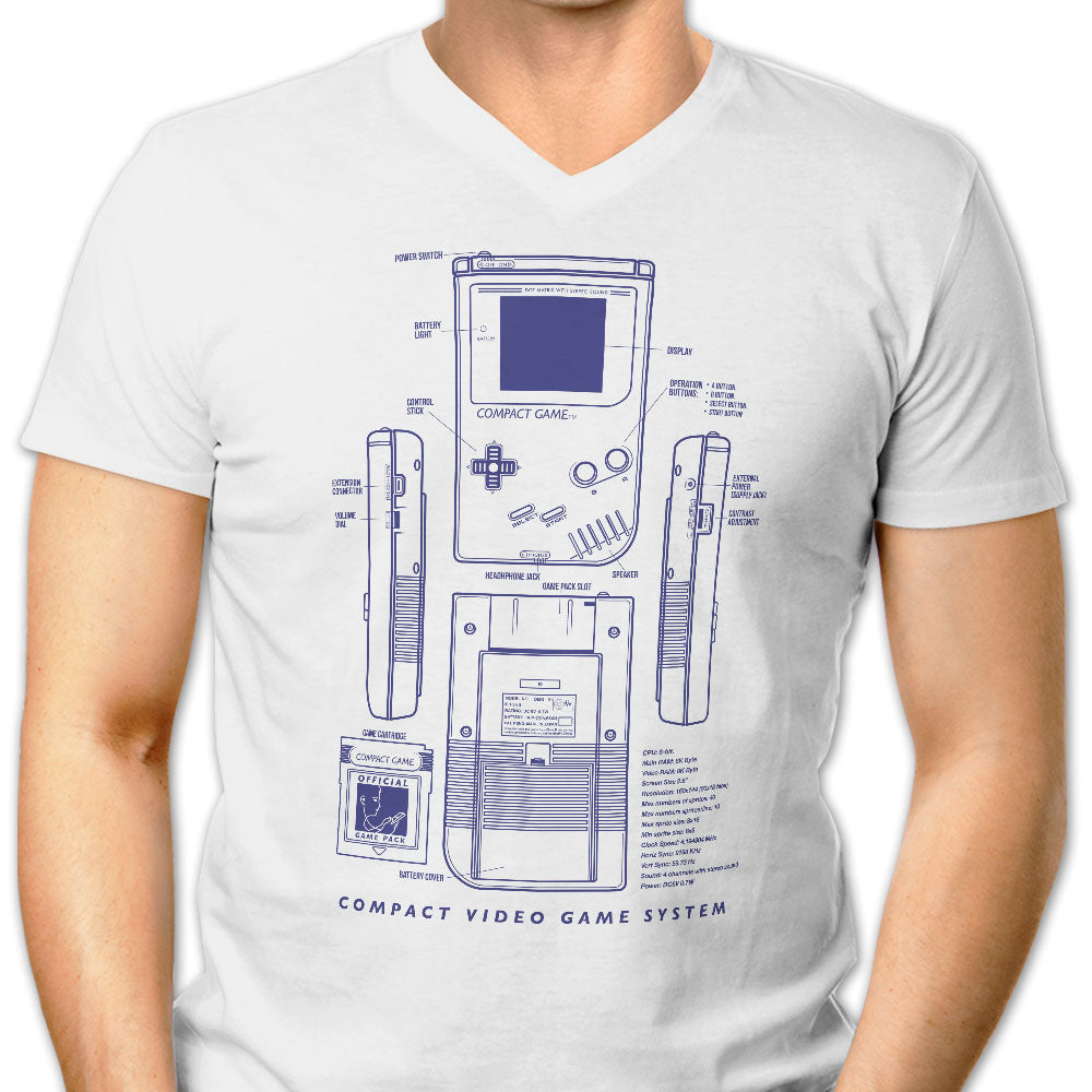 Compact Gaming Men's V-Neck - Adult & Kids T-Shirts, Sweatshirts & Hoodies apparel design preview 1