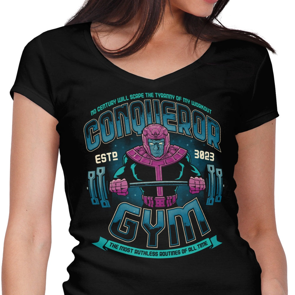Conqueror Gym Women's V-Neck - Adult & Kids T-Shirts, Sweatshirts & Hoodies apparel design preview 1