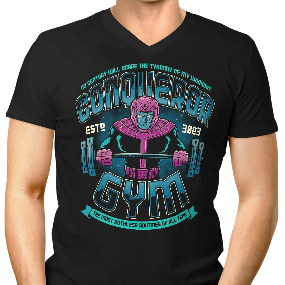 Conqueror Gym Men's V-Neck - Adult & Kids T-Shirts, Sweatshirts & Hoodies apparel design preview 1