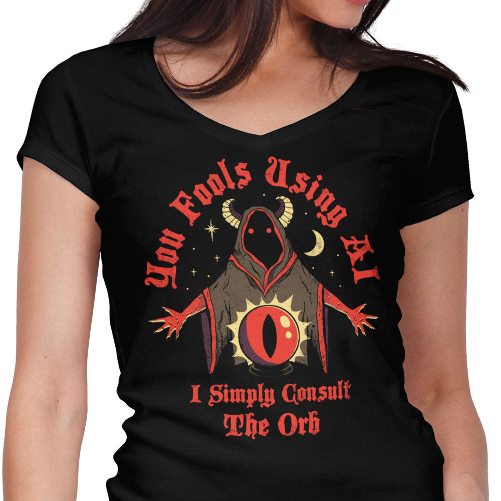 Consult the Orb Women's V-Neck - Adult & Kids T-Shirts, Sweatshirts & Hoodies apparel design preview 1