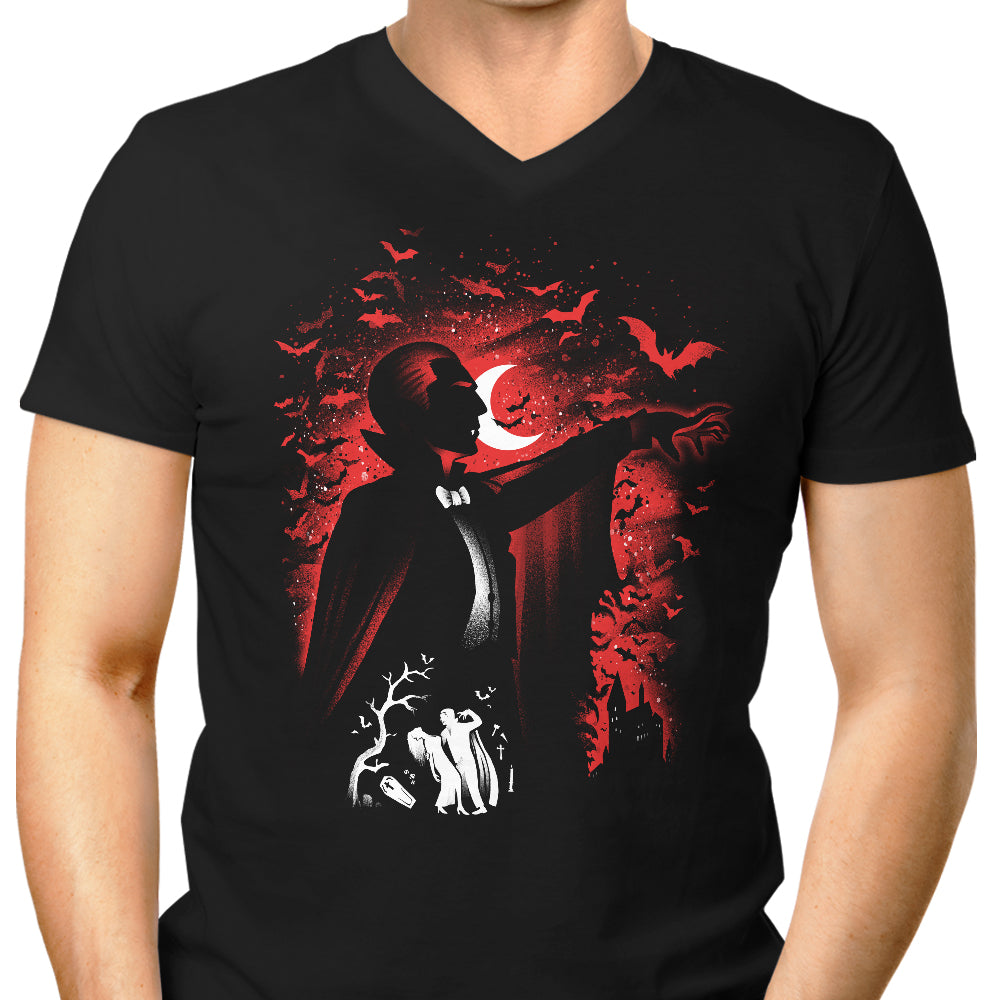 Count Dracula Men's V-Neck - Adult & Kids T-Shirts, Sweatshirts & Hoodies apparel design preview 1