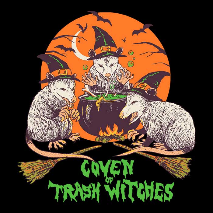 Coven of Trash Witches - Adult & Kids T-Shirts, Sweatshirts & Hoodies apparel design preview 2