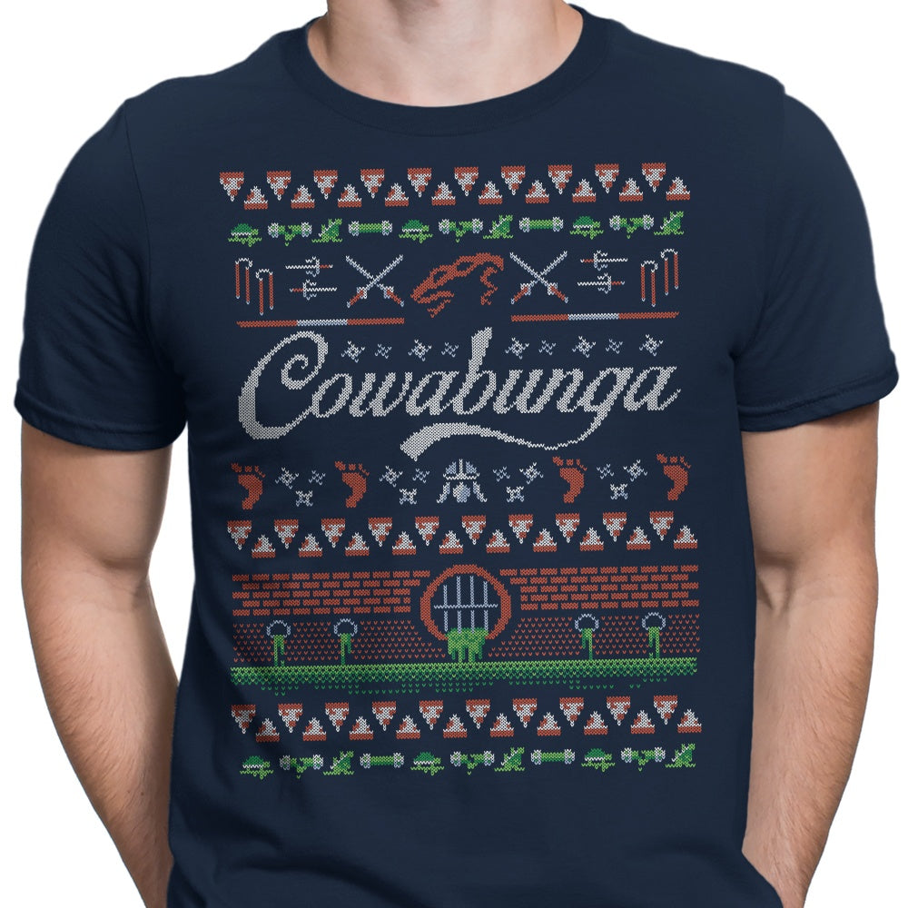 Cowabunga Christmas Men's Apparel - Adult & Kids T-Shirts, Sweatshirts & Hoodies apparel design preview 2
