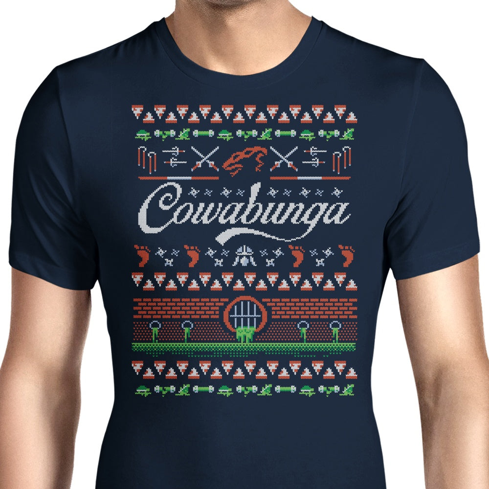 Cowabunga Christmas Men's Apparel - Adult & Kids T-Shirts, Sweatshirts & Hoodies apparel design preview 1