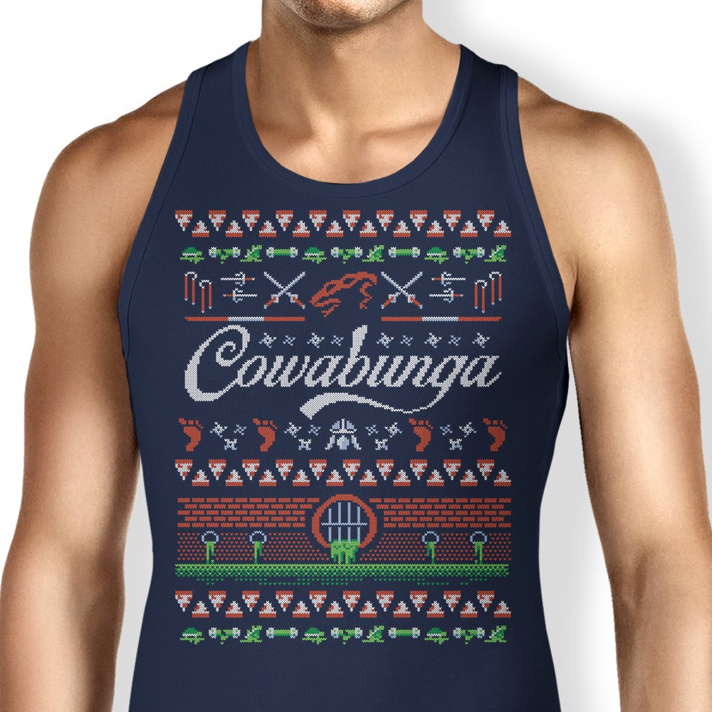 Cowabunga Christmas Tank Top - Adult & Kids T-Shirts, Sweatshirts & Hoodies apparel design preview 1