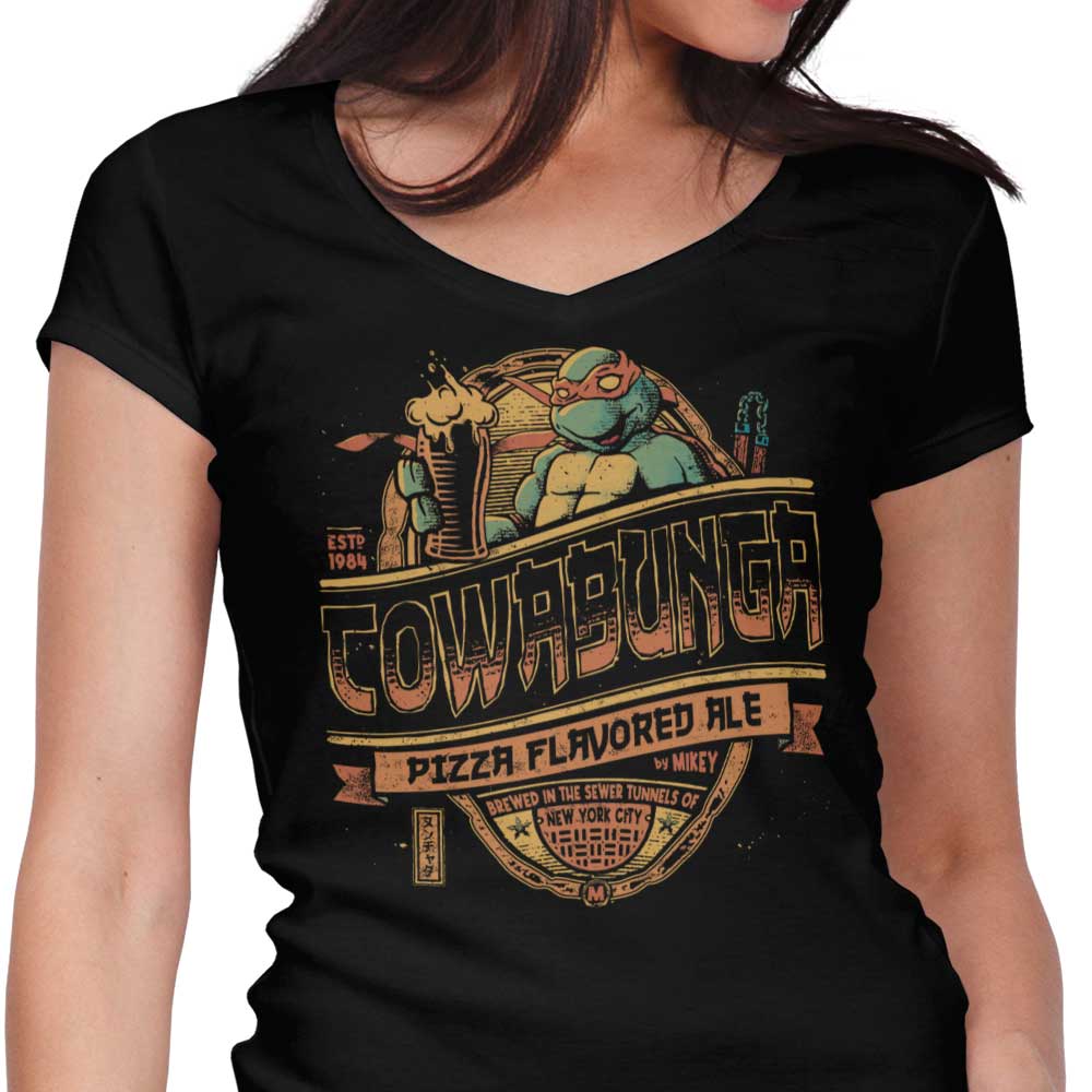 Cowabunga Women's V-Neck - Adult & Kids T-Shirts, Sweatshirts & Hoodies apparel design preview 1