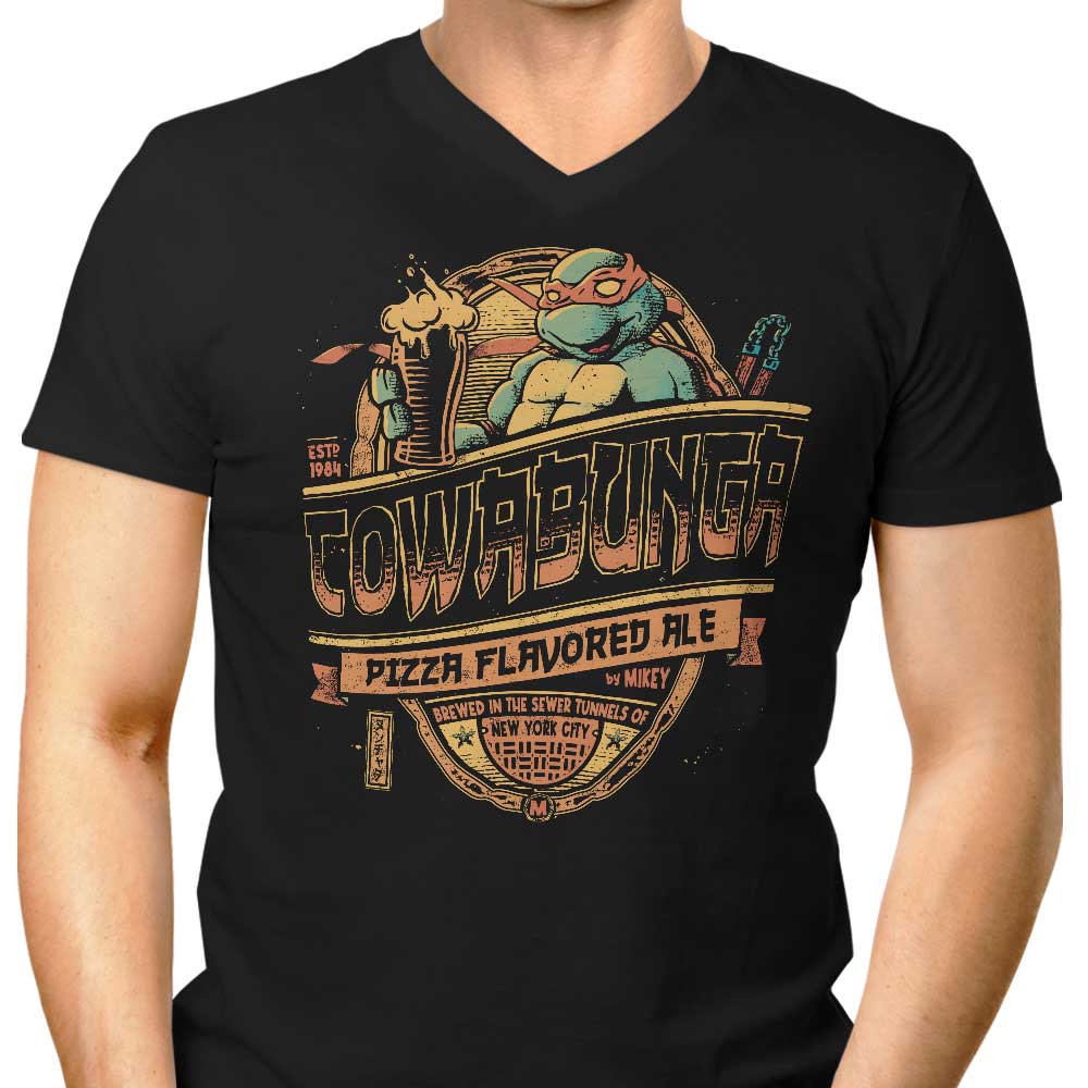 Cowabunga Men's V-Neck - Adult & Kids T-Shirts, Sweatshirts & Hoodies apparel design preview 1