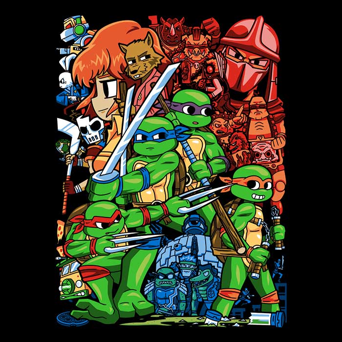 Cowabunga Pilgrim Men's Apparel - Adult & Kids T-Shirts, Sweatshirts & Hoodies apparel design preview 2