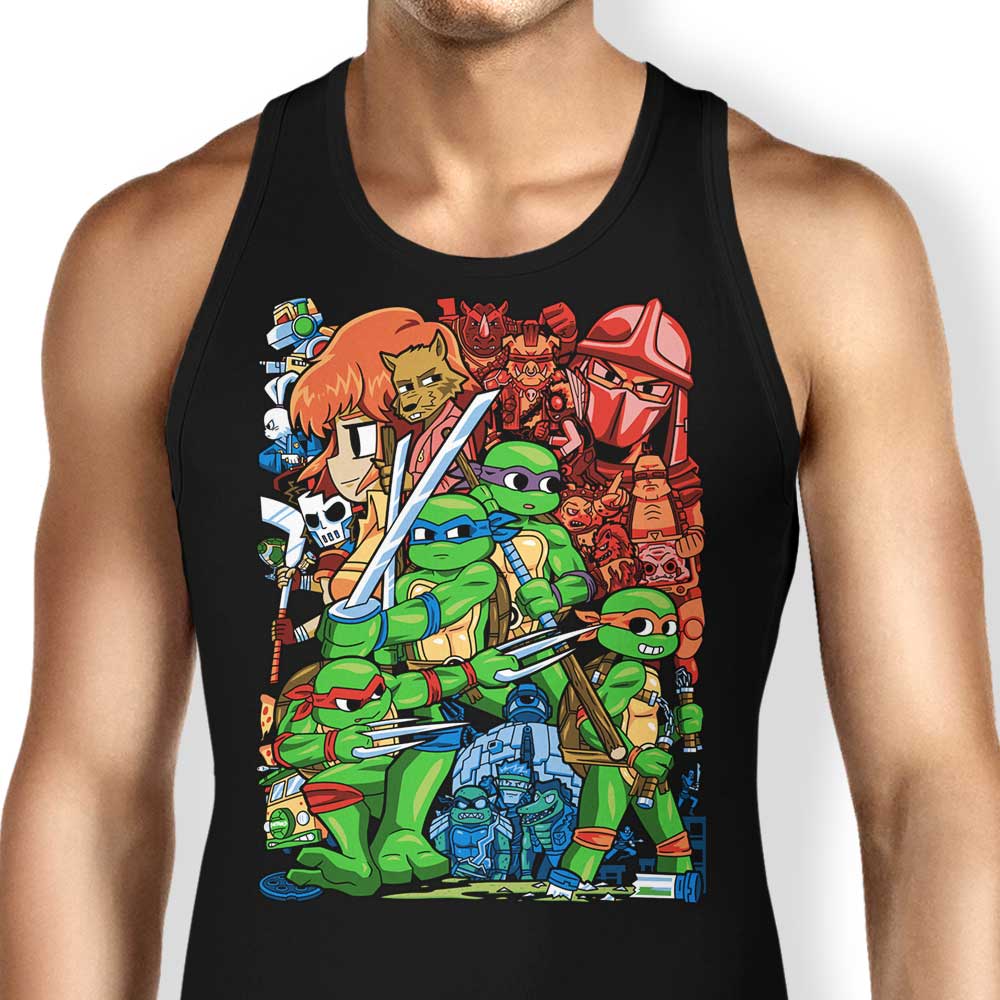 Cowabunga Pilgrim Tank Top - Adult & Kids T-Shirts, Sweatshirts & Hoodies apparel design preview 1