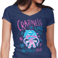 Craziness Level Women's V-Neck - Adult & Kids T-Shirts, Sweatshirts & Hoodies apparel design preview 1