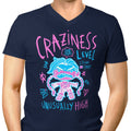 Craziness Level Men's V-Neck - Adult & Kids T-Shirts, Sweatshirts & Hoodies apparel design preview 1