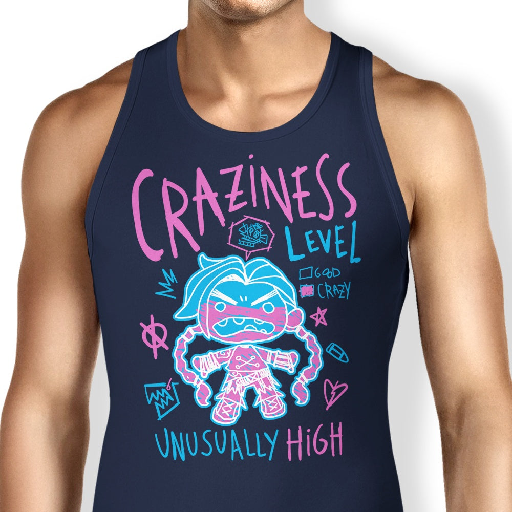 Craziness Level Tank Top - Adult & Kids T-Shirts, Sweatshirts & Hoodies apparel design preview 1