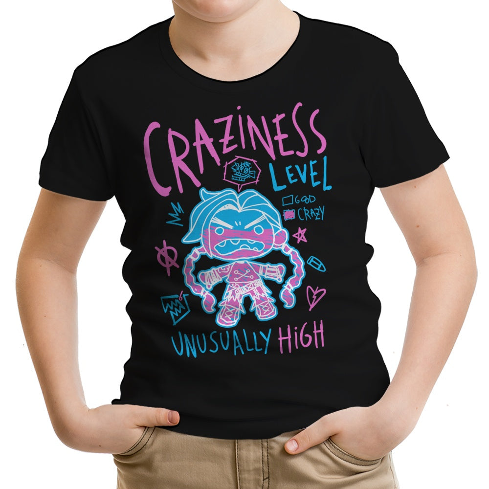Craziness Level Youth Apparel - Adult & Kids T-Shirts, Sweatshirts & Hoodies apparel design preview 2