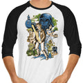 Crazy Space 3/4 Sleeve Raglan - Adult & Kids T-Shirts, Sweatshirts & Hoodies apparel design preview 1
