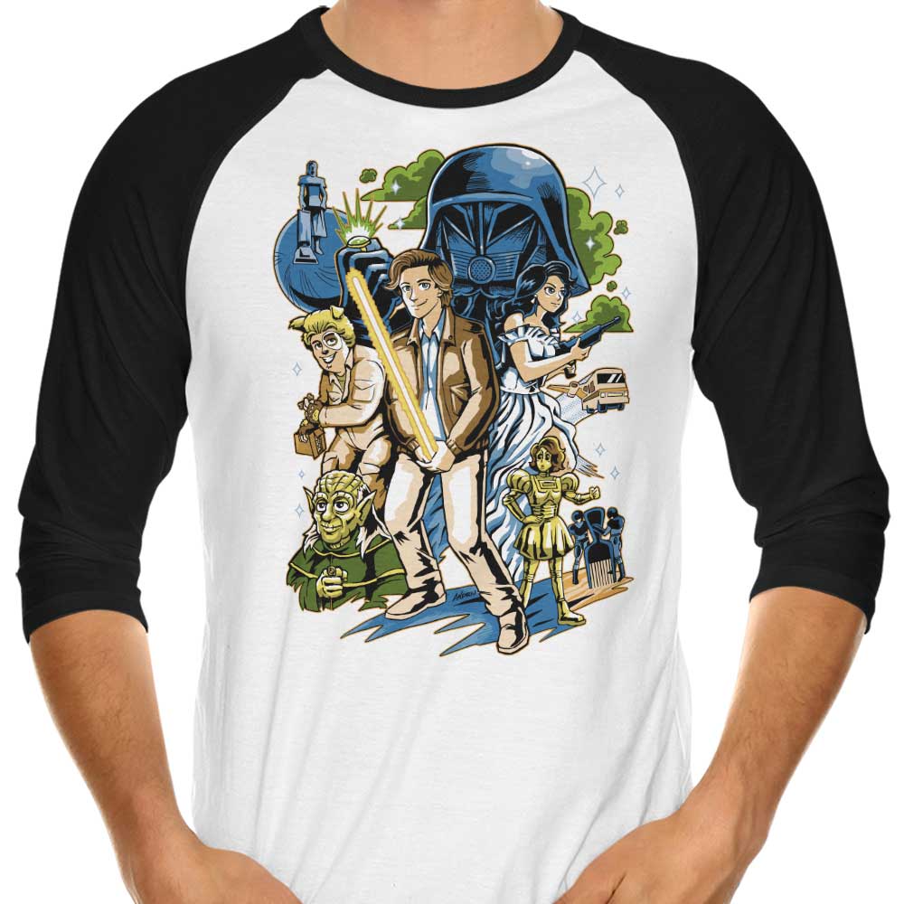Crazy Space 3/4 Sleeve Raglan - Adult & Kids T-Shirts, Sweatshirts & Hoodies apparel design preview 1