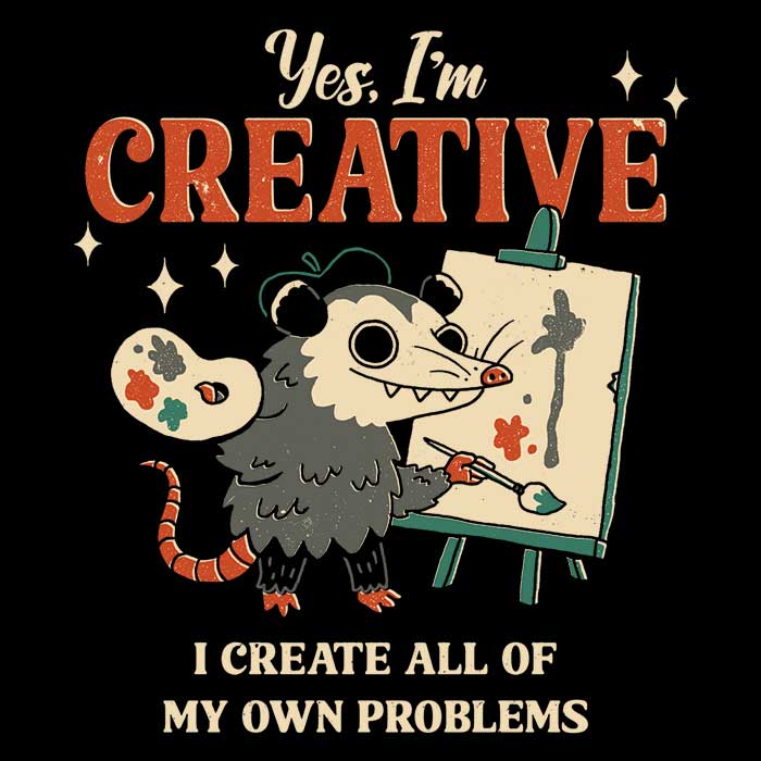 Creative Possum Men's Apparel - Adult & Kids T-Shirts, Sweatshirts & Hoodies apparel design preview 2