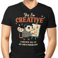 Creative Possum Men's V-Neck - Adult & Kids T-Shirts, Sweatshirts & Hoodies apparel design preview 1