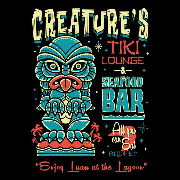Creature Tiki Men's Apparel - Adult & Kids T-Shirts, Sweatshirts & Hoodies apparel design preview 2