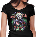 Creepy Xmas Women's V-Neck - Adult & Kids T-Shirts, Sweatshirts & Hoodies apparel design preview 1