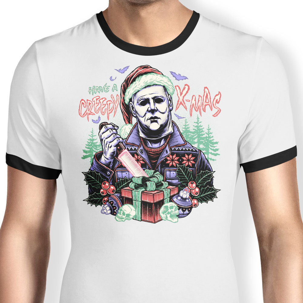 Creepy Xmas Ringer - Adult & Kids T-Shirts, Sweatshirts & Hoodies apparel design preview 1