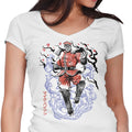 Crimson Dictator Sumi-e Women's V-Neck - Adult & Kids T-Shirts, Sweatshirts & Hoodies apparel design preview 1