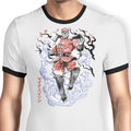 Crimson Dictator Sumi-e Ringer - Adult & Kids T-Shirts, Sweatshirts & Hoodies apparel design preview 1