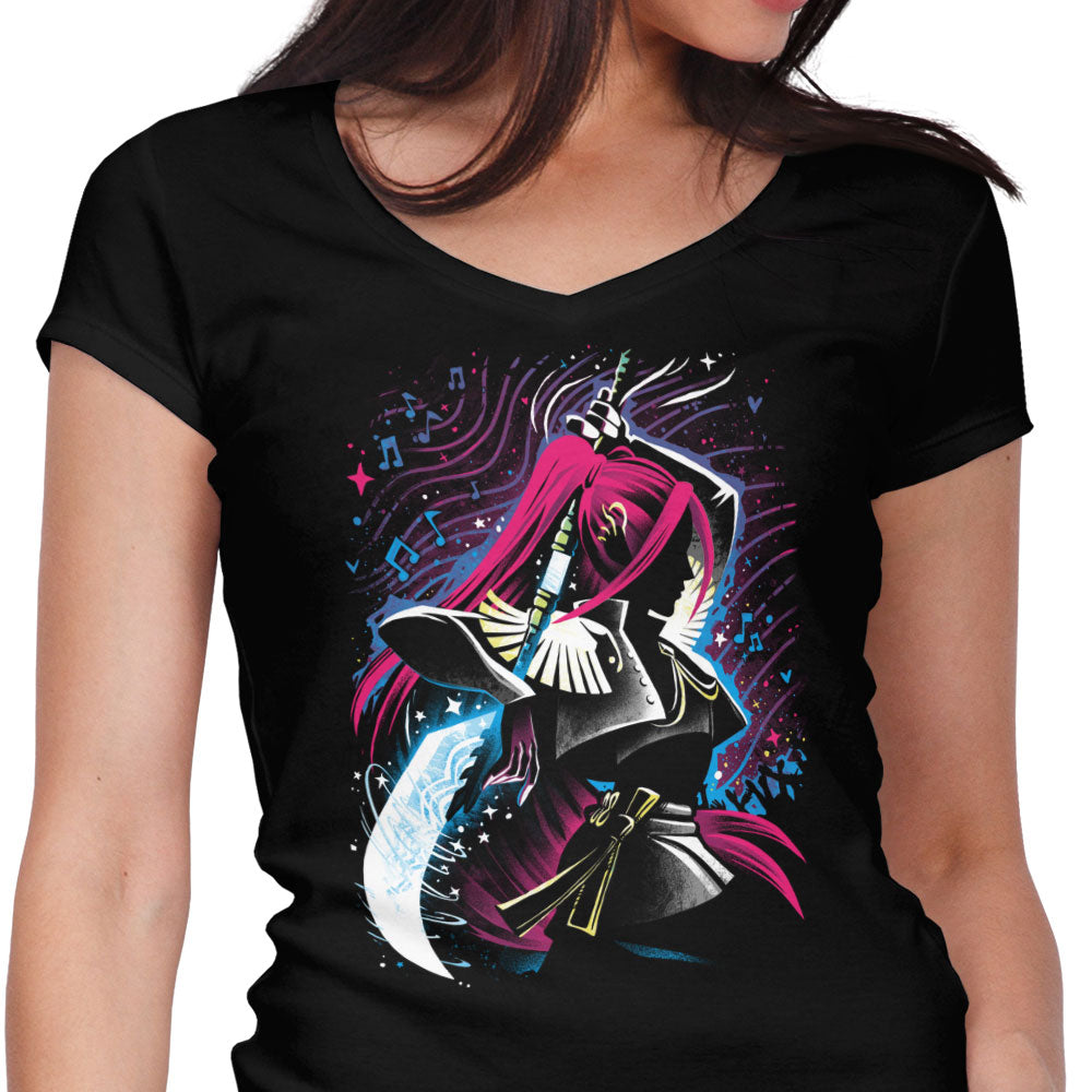 Crimson Moon Women's V-Neck - Adult & Kids T-Shirts, Sweatshirts & Hoodies apparel design preview 1