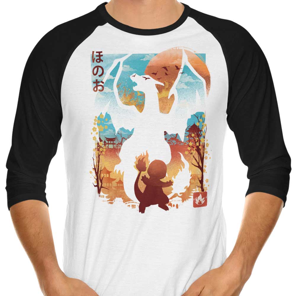 Crimson Sky 3/4 Sleeve Raglan - Adult & Kids T-Shirts, Sweatshirts & Hoodies apparel design preview 1