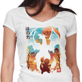 Crimson Sky Women's V-Neck - Adult & Kids T-Shirts, Sweatshirts & Hoodies apparel design preview 1