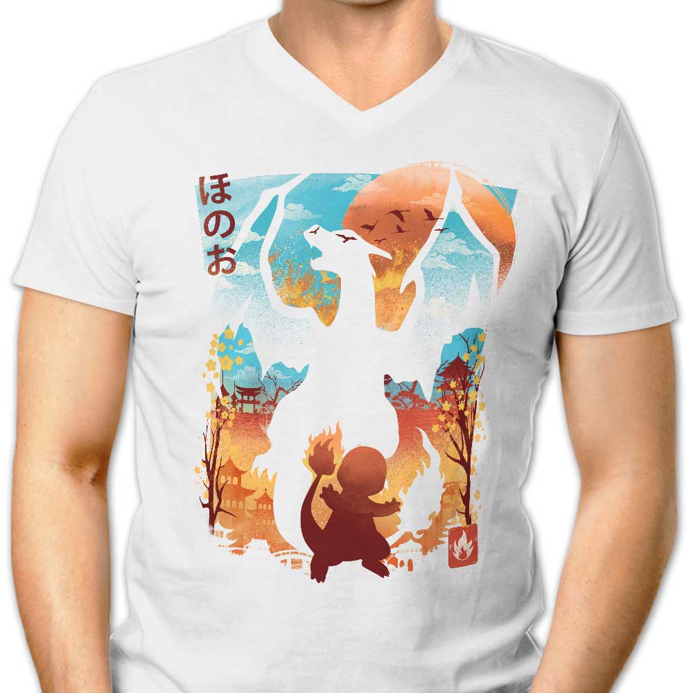 Crimson Sky Men's V-Neck - Adult & Kids T-Shirts, Sweatshirts & Hoodies apparel design preview 1