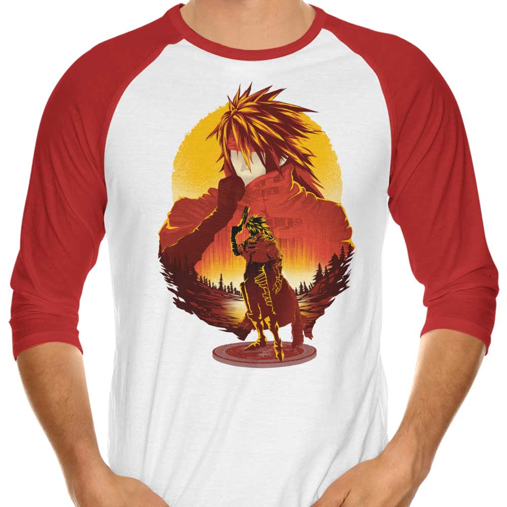 Crimson Sunset 3/4 Sleeve Raglan - Adult & Kids T-Shirts, Sweatshirts & Hoodies apparel design preview 1