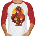 Crimson Sunset 3/4 Sleeve Raglan - Adult & Kids T-Shirts, Sweatshirts & Hoodies apparel design preview 1