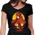 Crimson Sunset Women's V-Neck - Adult & Kids T-Shirts, Sweatshirts & Hoodies apparel design preview 1