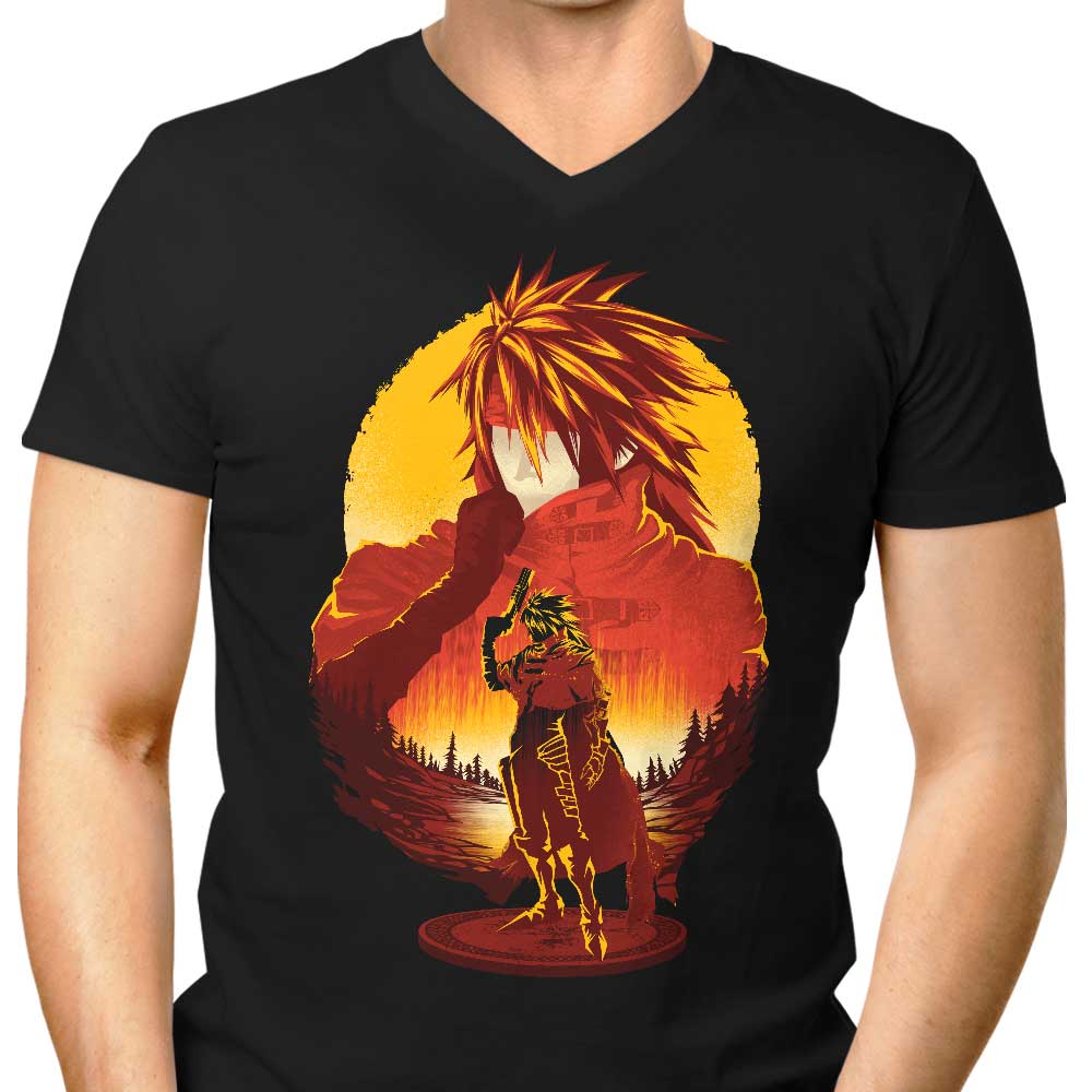 Crimson Sunset Men's V-Neck - Adult & Kids T-Shirts, Sweatshirts & Hoodies apparel design preview 1