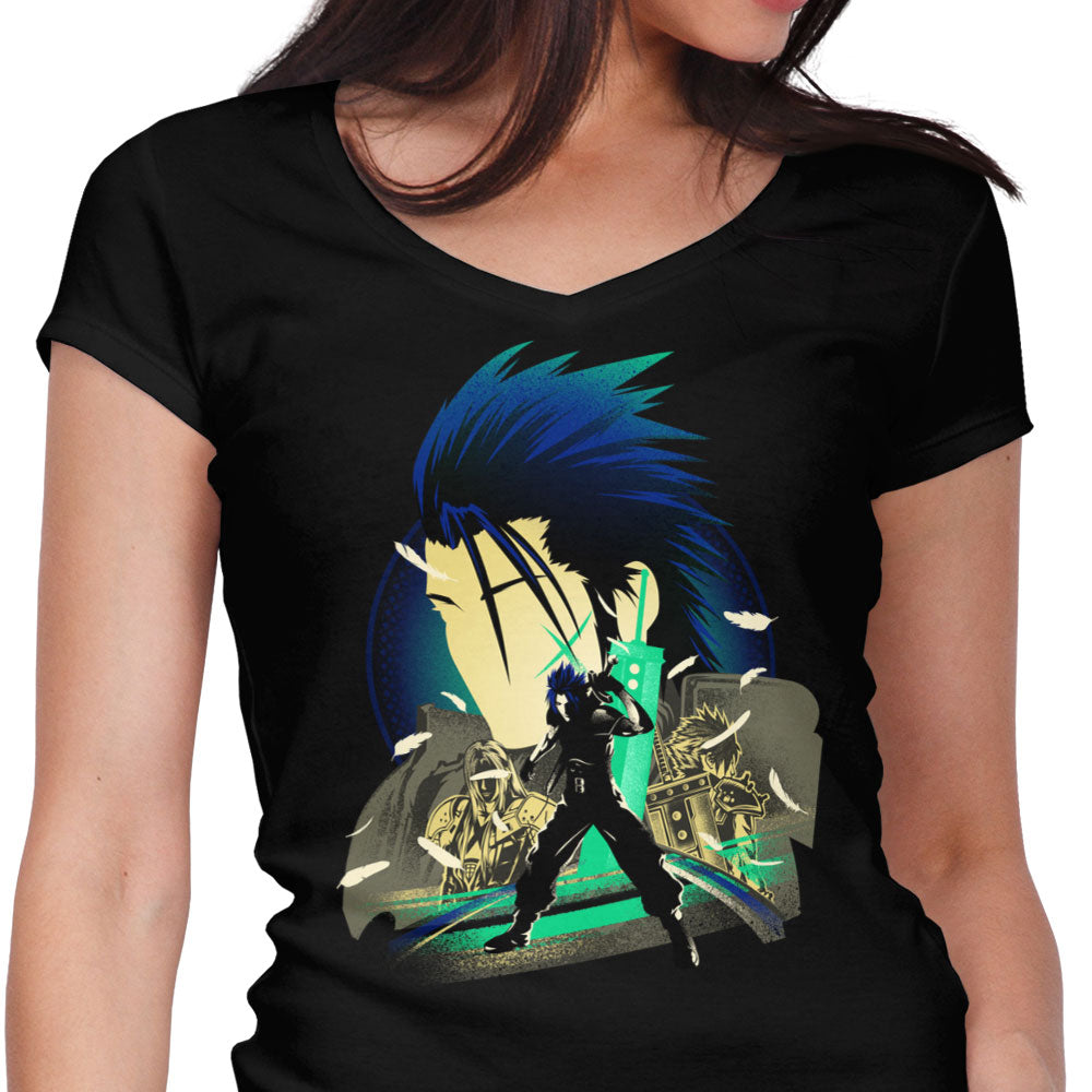 Crisis Silhouette Women's V-Neck - Adult & Kids T-Shirts, Sweatshirts & Hoodies apparel design preview 1