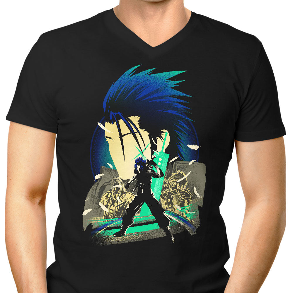 Crisis Silhouette Men's V-Neck - Adult & Kids T-Shirts, Sweatshirts & Hoodies apparel design preview 1