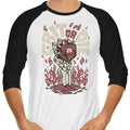 Crit or Die 3/4 Sleeve Raglan - Adult & Kids T-Shirts, Sweatshirts & Hoodies apparel design preview 1