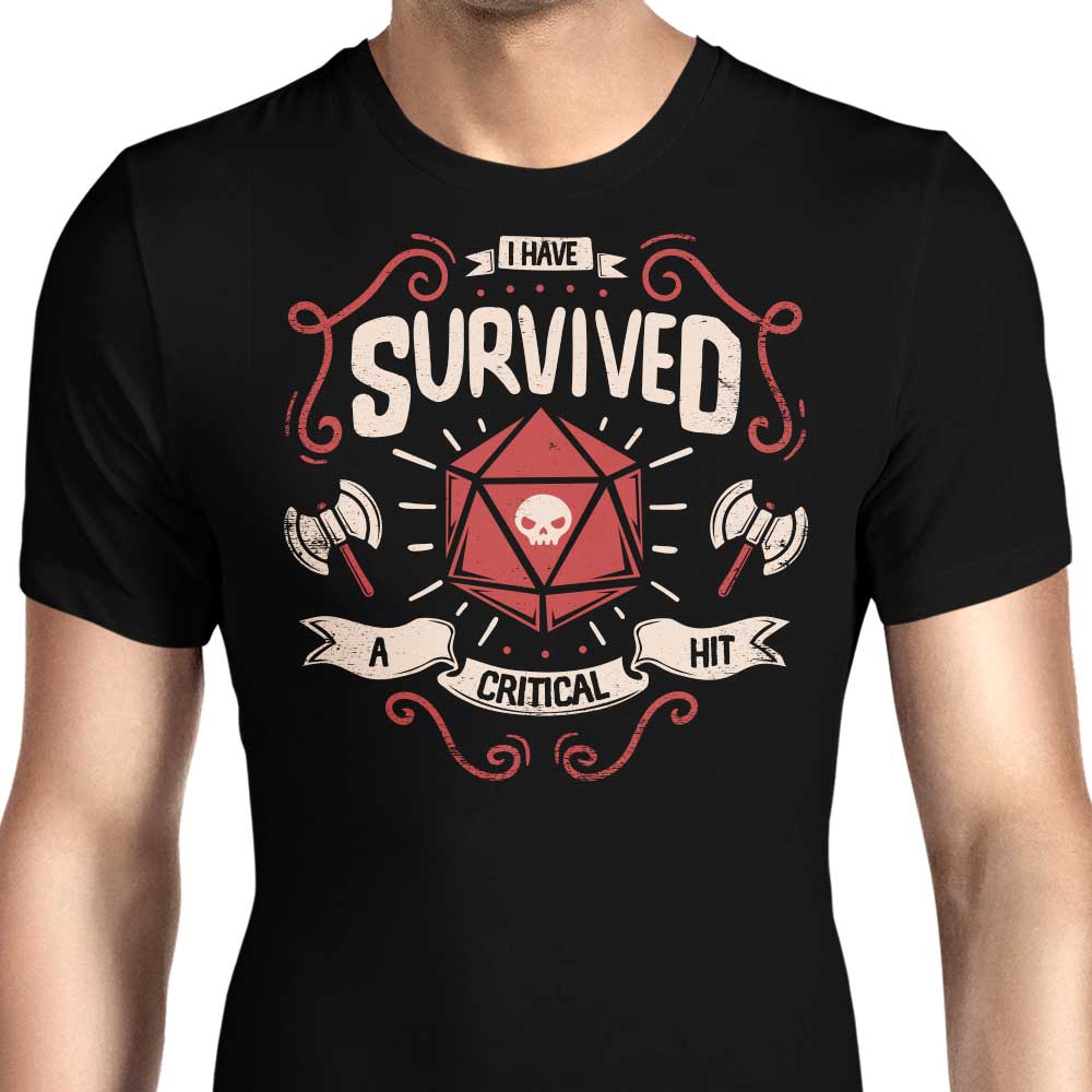 Critical Hit Survivor Men's Apparel - Adult & Kids T-Shirts, Sweatshirts & Hoodies apparel design preview 1