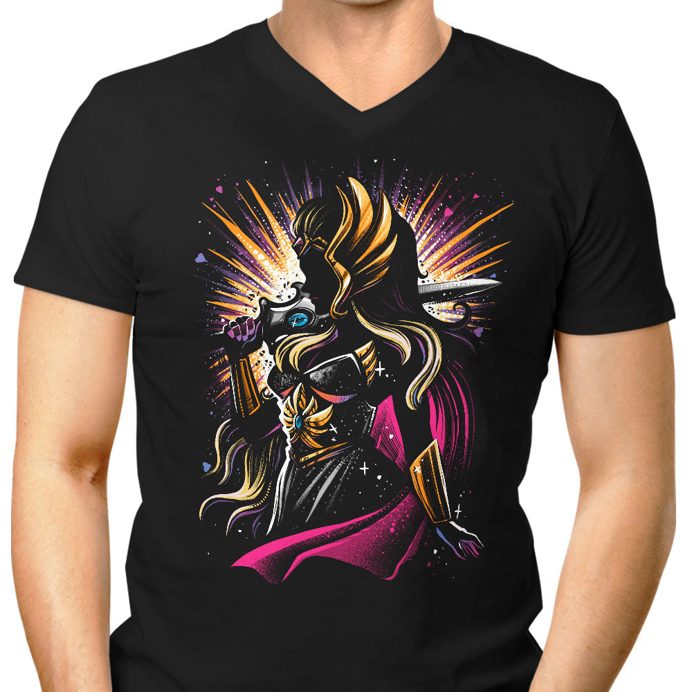 Crowned in Light Men's V-Neck - Adult & Kids T-Shirts, Sweatshirts & Hoodies apparel design preview 1